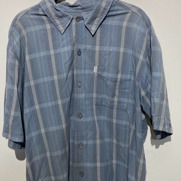 Quicksilver Men's Multicolor Plaid Short Sleeve Button Up Shirt Size Medium - Picture 1 of 11